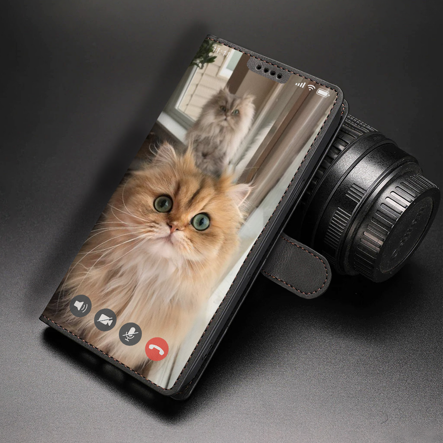 Face Time With Your Cat - Personalized Wallet Case With Your Pet's Photo
