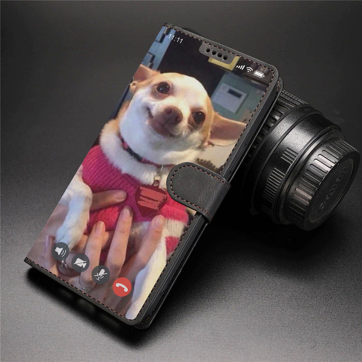 Face Time With Your Dog – Personalisiertes Portemonnaie mit dem Foto Ihres Haustieres