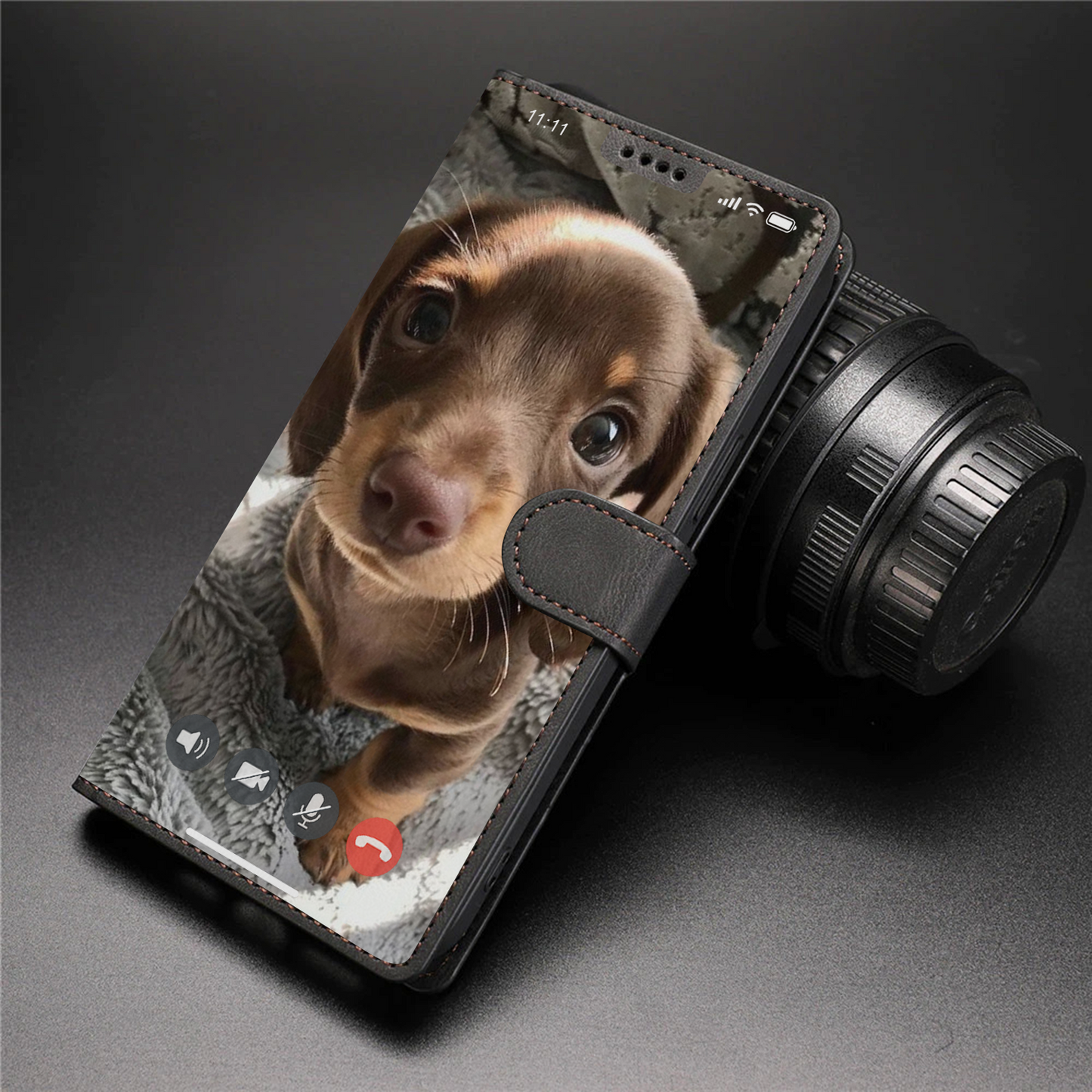 Face Time With Your Dog – Personalisiertes Portemonnaie mit dem Foto Ihres Haustieres