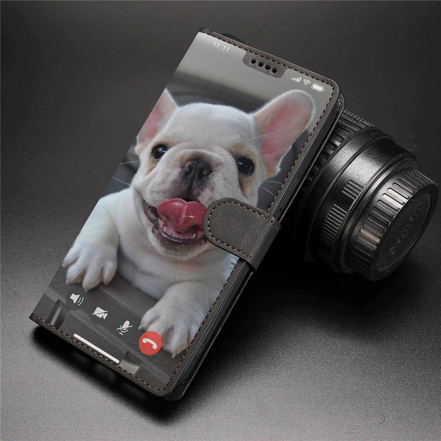 Face Time With Your Dog – Personalisiertes Portemonnaie mit dem Foto Ihres Haustieres