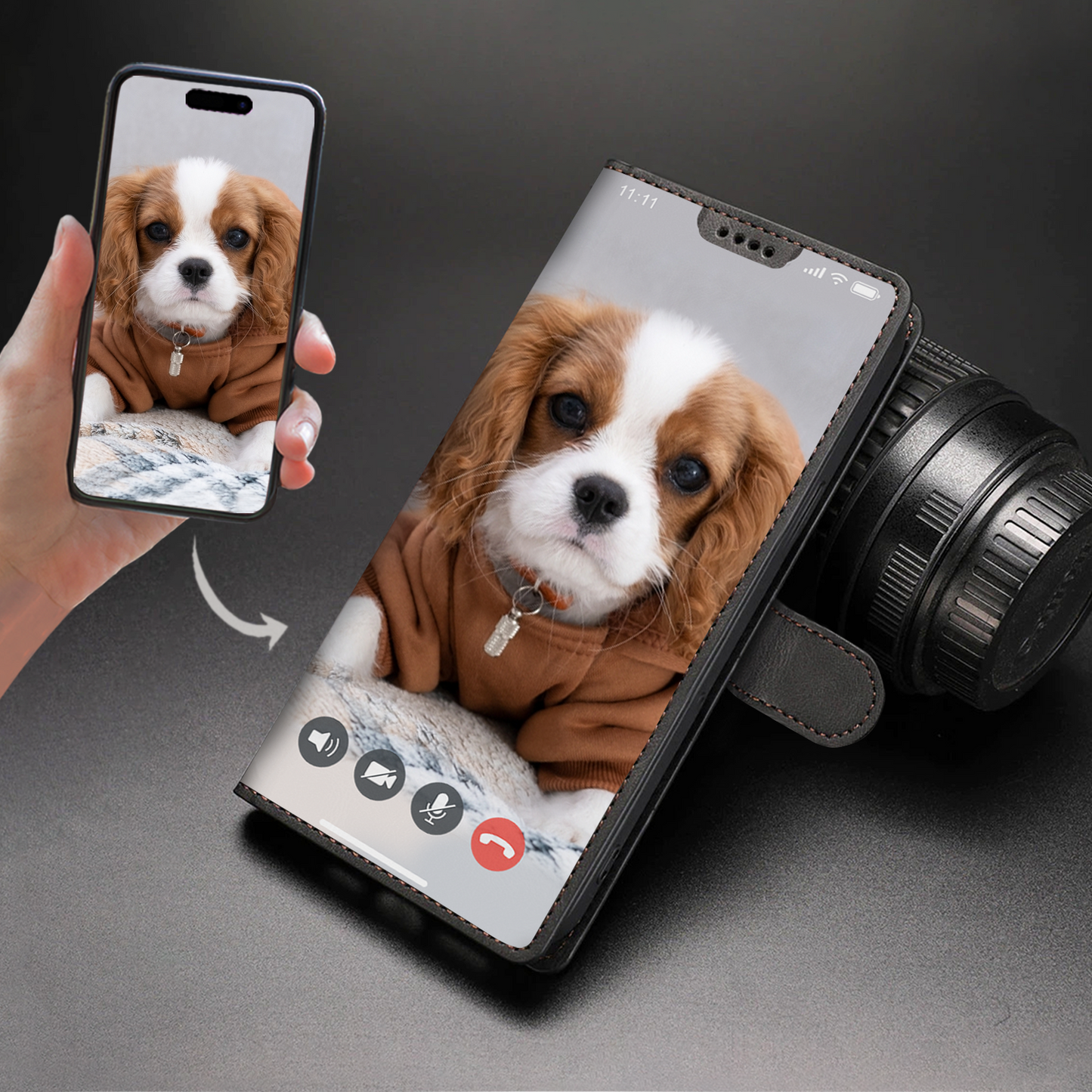 Face Time With Your Dog – Personalisiertes Portemonnaie mit dem Foto Ihres Haustieres