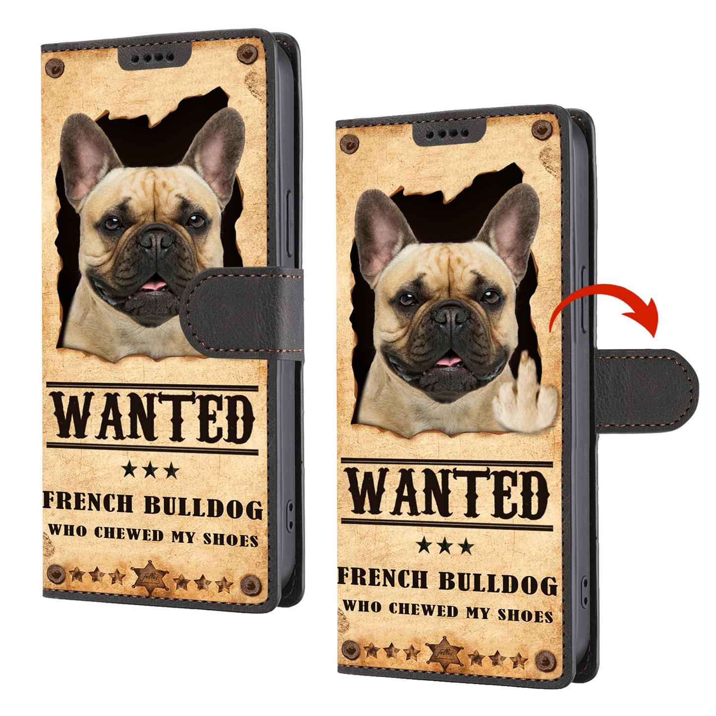 Französische Bulldogge gesucht - Fun Wallet Phone Case V1
