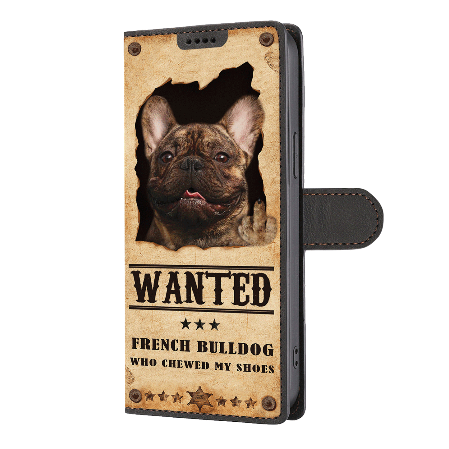 French Bulldog Wanted - Fun Wallet Phone Case V3