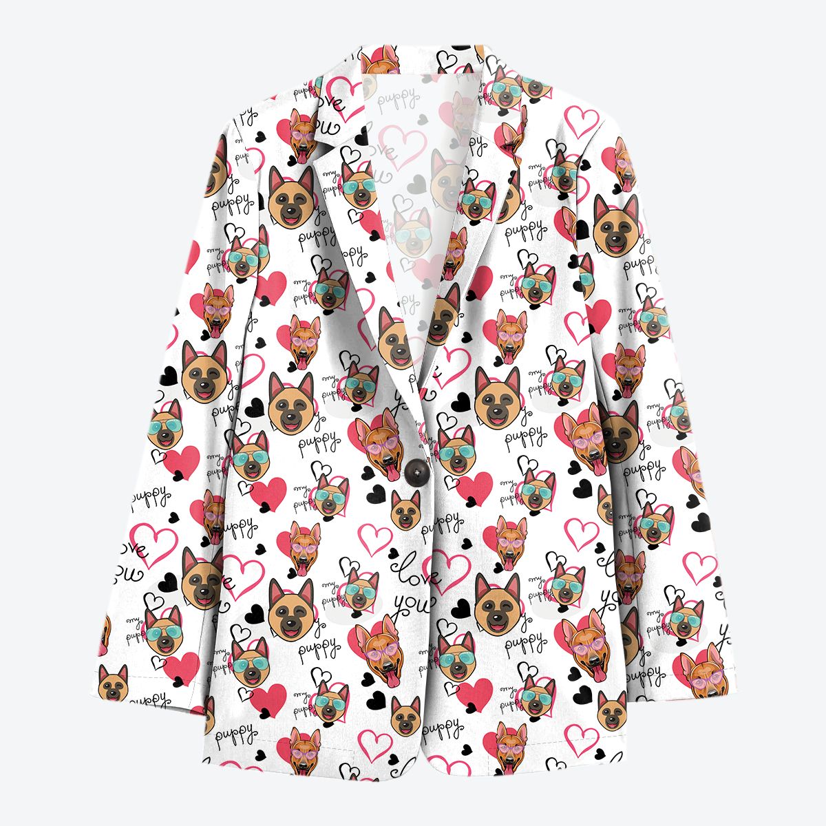 German Shepherd Women's Cute Printed Blazer