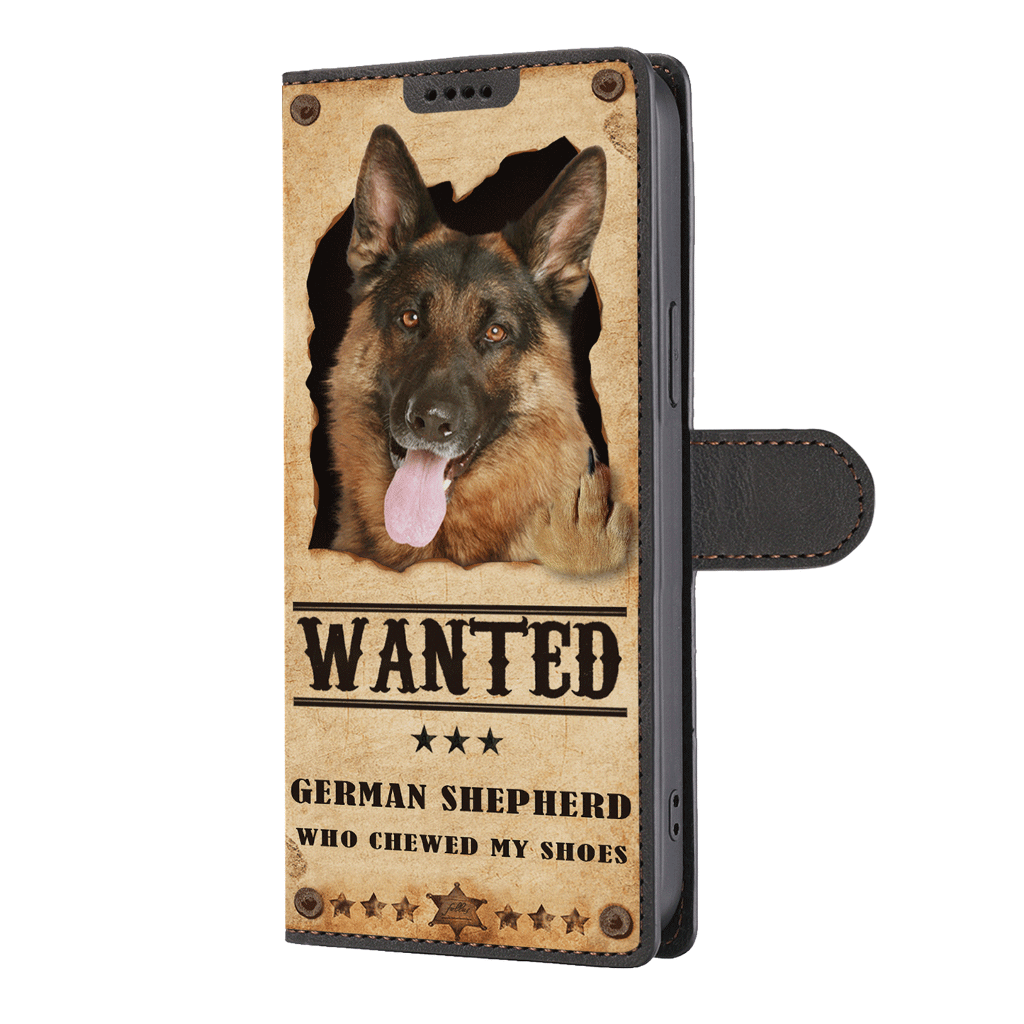 German Shepherd Wanted - Fun Wallet Phone Case V1