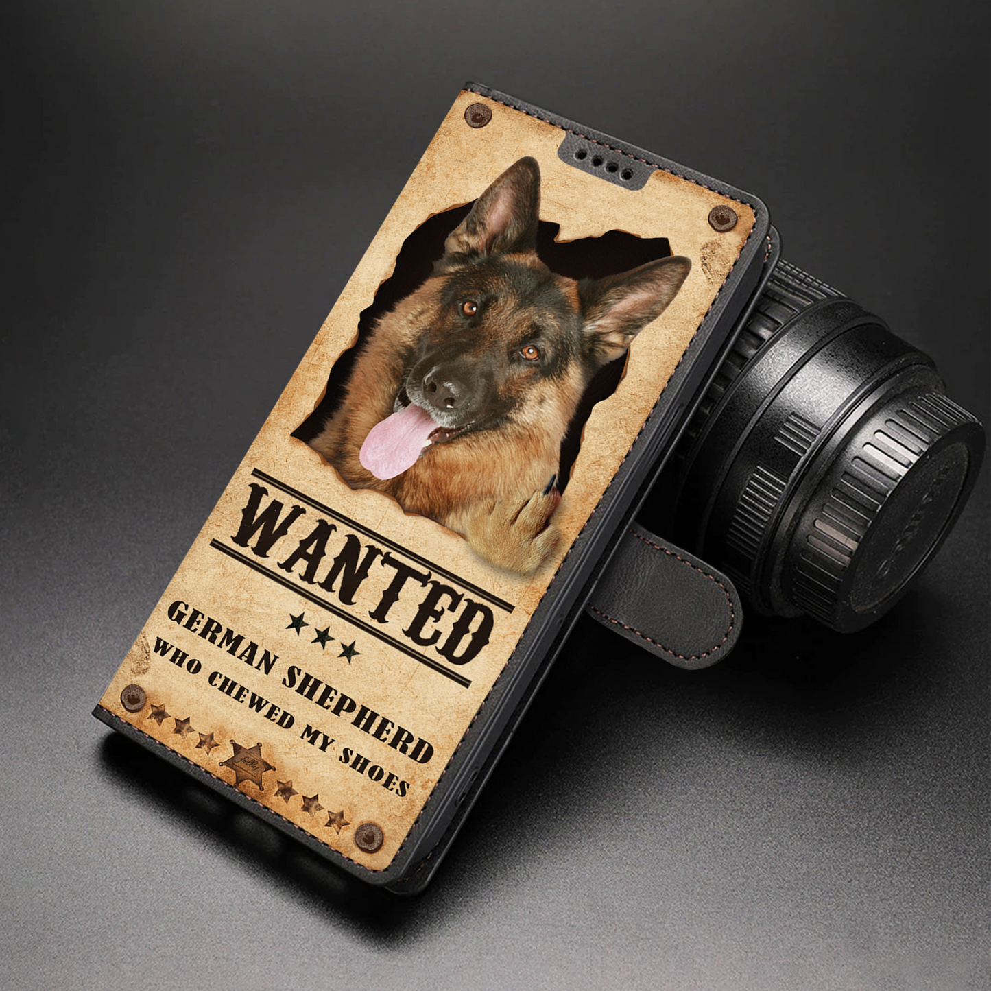 German Shepherd Wanted - Fun Wallet Phone Case V1