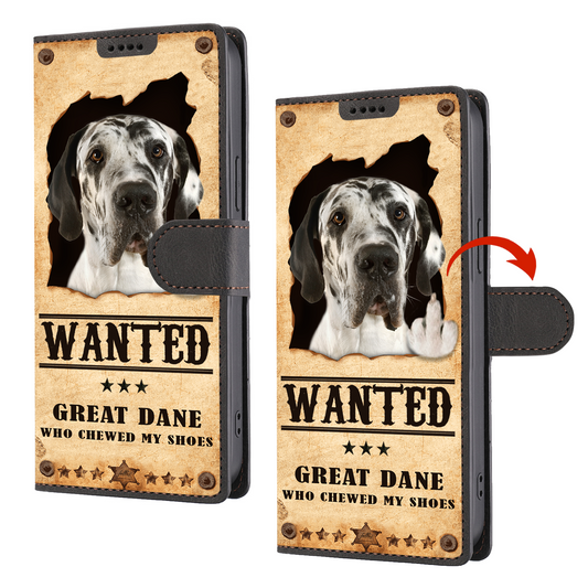 Great Dane Wanted - Fun Wallet Phone Case V1