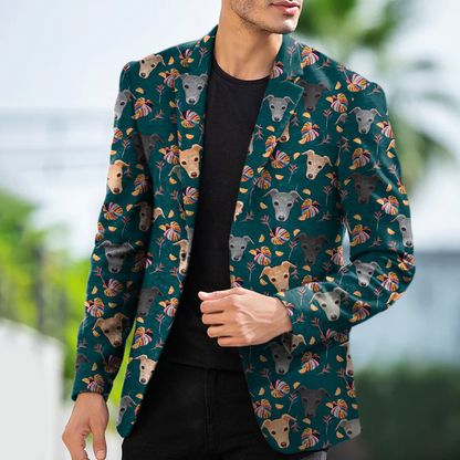 Greyhound Men's Summer Time Hawaiian Blazer