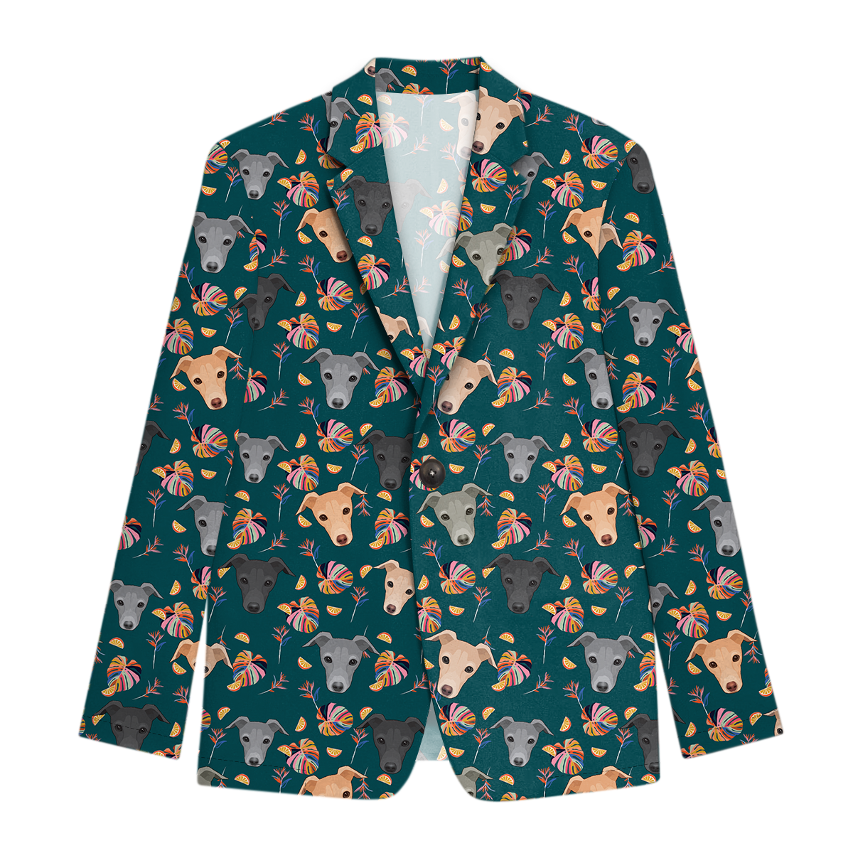 Greyhound Men's Summer Time Hawaiian Blazer