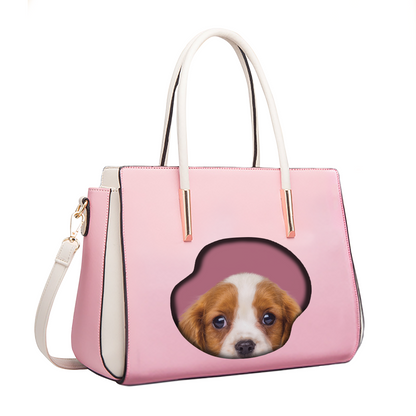 Guess Who I Am - Personalized Classic Handbag With Your Pet's Photo V4