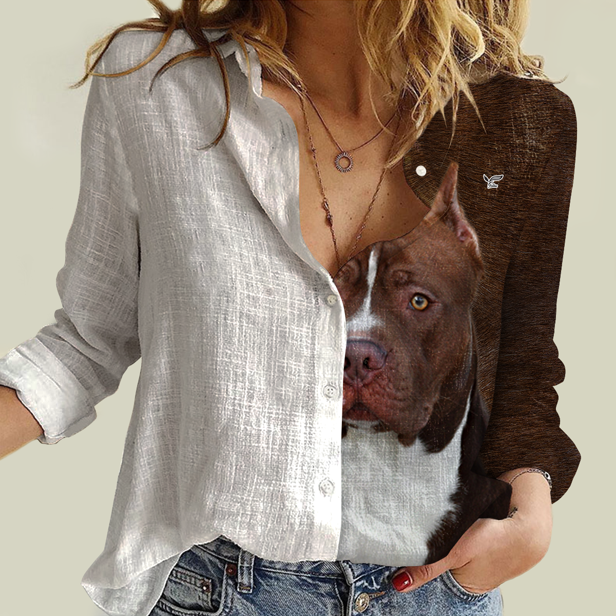 Half Angel Half American Pit Bull Terrier - Women Shirt V1