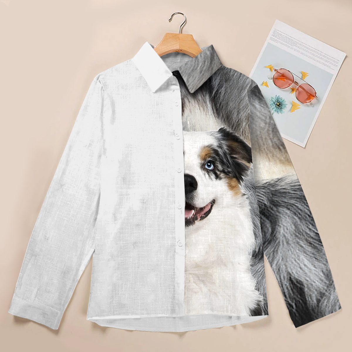 Half Angel Half Australian Shepherd - Women Shirt V1