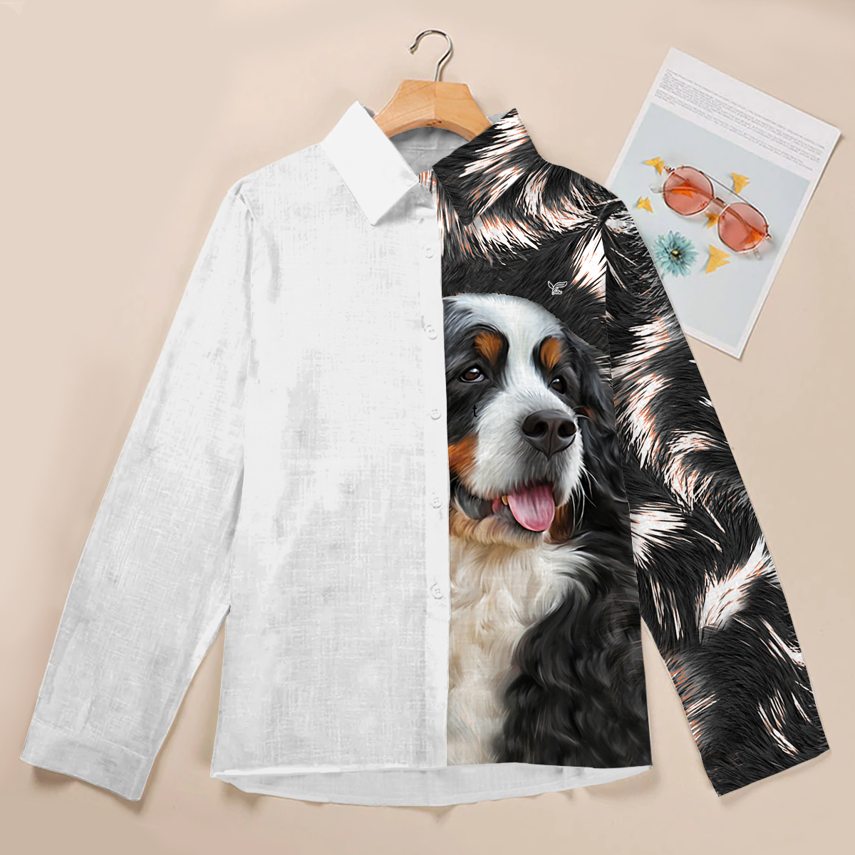 Half Angel Half Bernese Mountain - Women Shirt V1