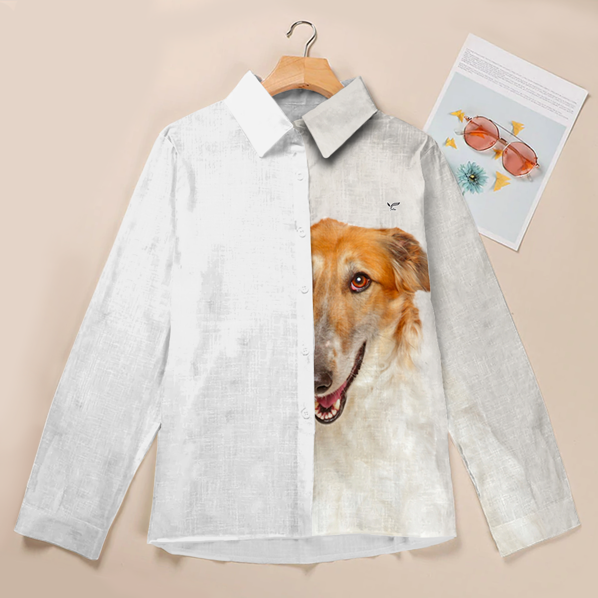 Half Angel Half Borzoi - Women Shirt V1