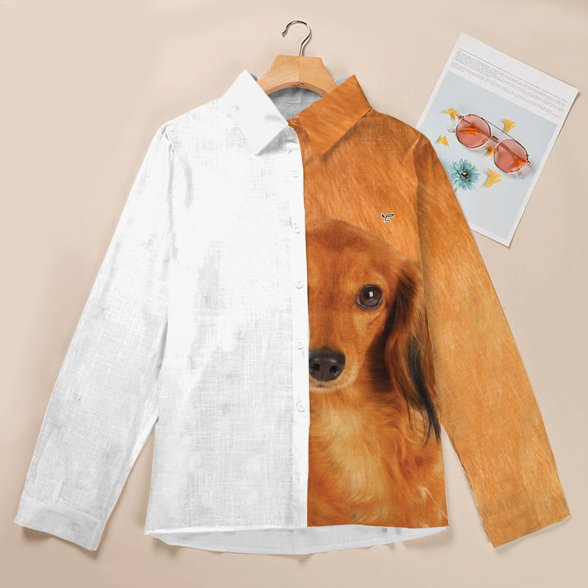 Half Angel Half Dachshund - Women Shirt V1