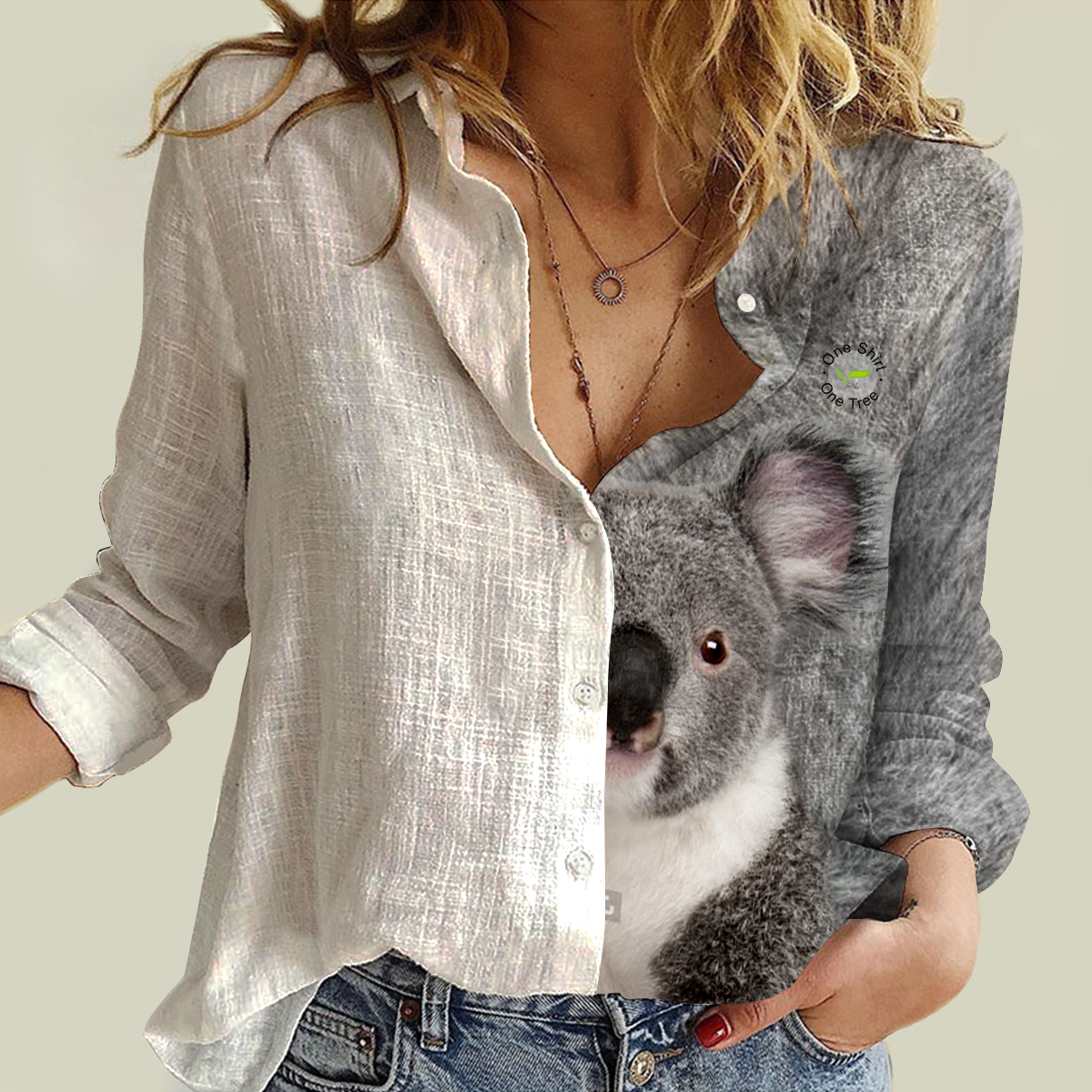 Chemise femme mi-ange mi-koala - Plants One Tree