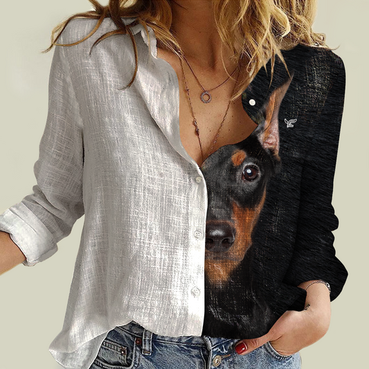 Half Angel Half Miniature Pinscher - Women Shirt V1