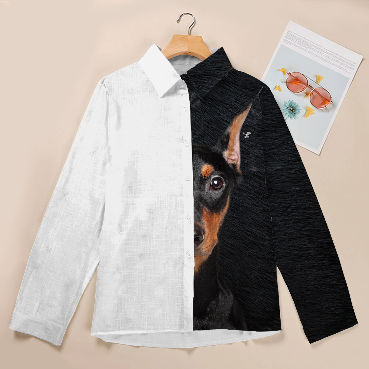 Half Angel Half Miniature Pinscher - Women Shirt V1