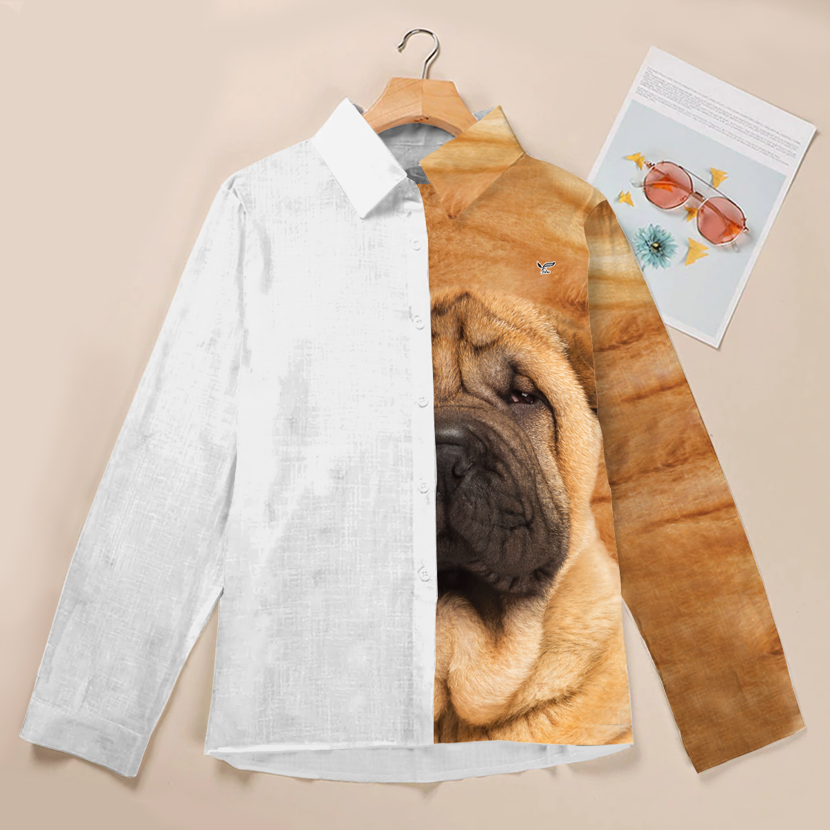 Half Angel Half Shar Pei - Women Shirt V1