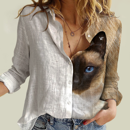 Half Angel Half Siamese Cat - Women Shirt V1