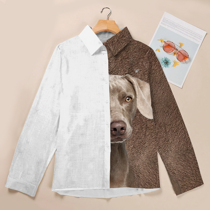 Half Angel Half Weimaraner - Women Shirt V1