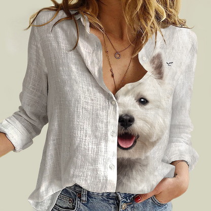 Half Angel Half West Highland White Terrier - Women Shirt V1