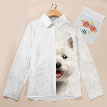 Half Angel Half West Highland White Terrier - Women Shirt V1