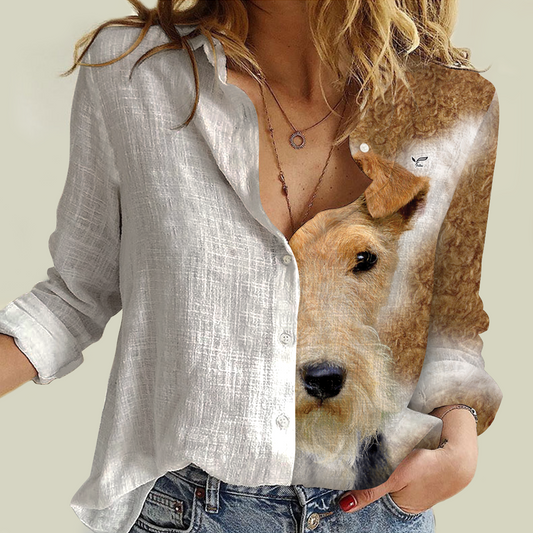 Half Angel Half Wire Fox Terrier - Women Shirt V1