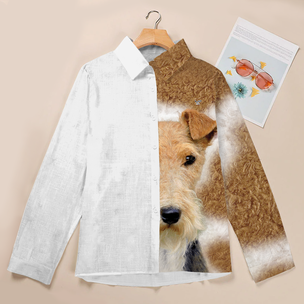 Half Angel Half Wire Fox Terrier - Women Shirt V1