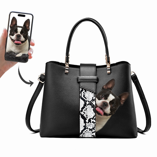 Happy Funny Time – Personalisierte Handtasche mit dem Foto Ihres Haustieres