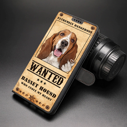 Heart Thief Basset Hound - Love Inspired Portemonnaie Handyhülle V1