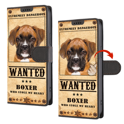 Herzdieb Boxer Hund - Love Inspired Portemonnaie Handyhülle V1