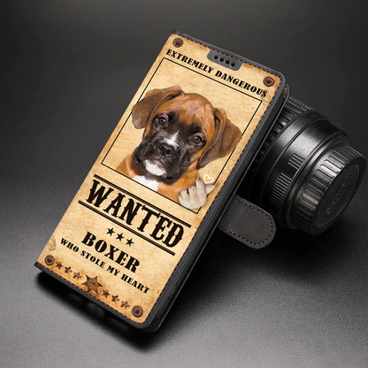 Herzdieb Boxer Hund - Love Inspired Portemonnaie Handyhülle V1