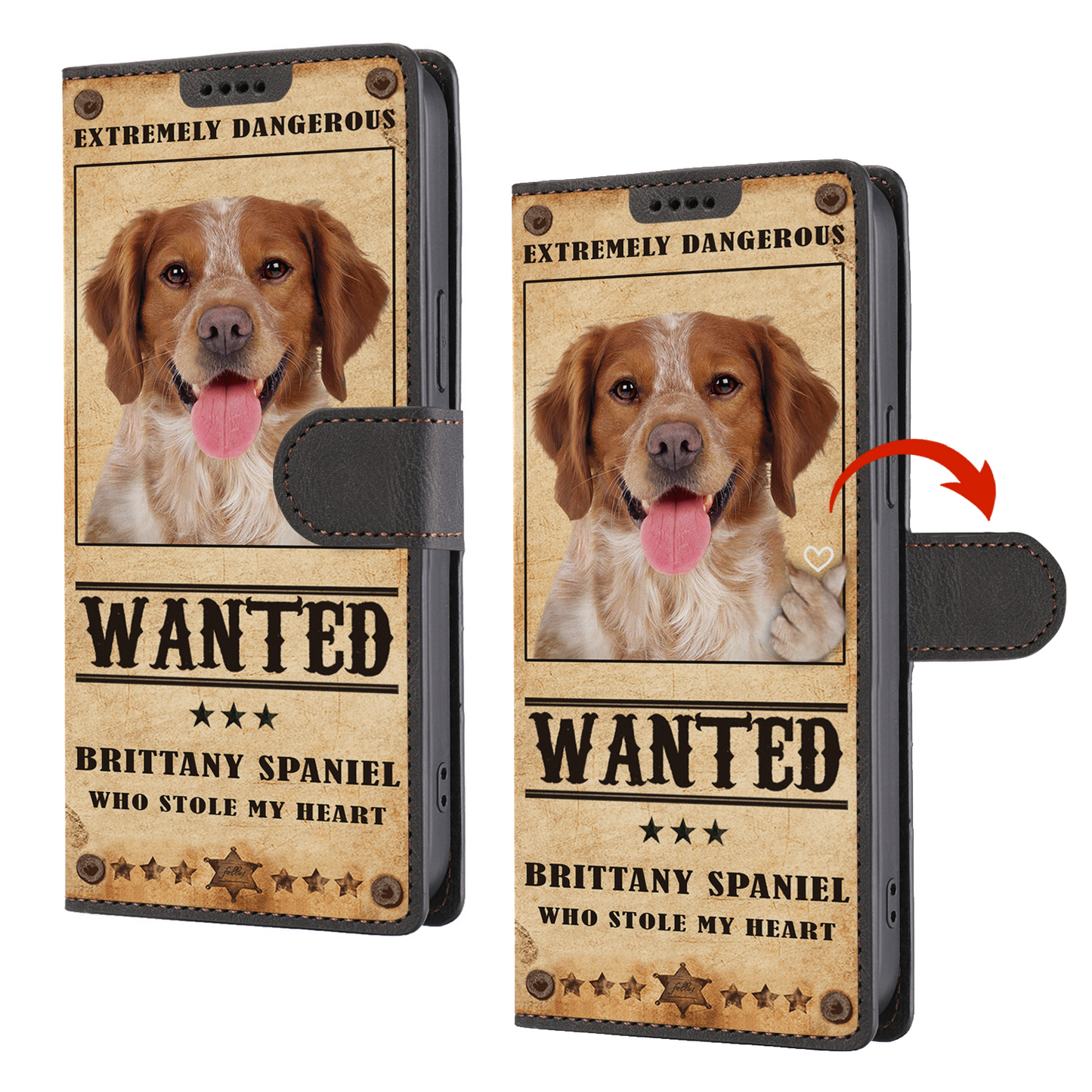 Heart Thief Brittany Spaniel - Love Inspired Wallet Phone Case V1