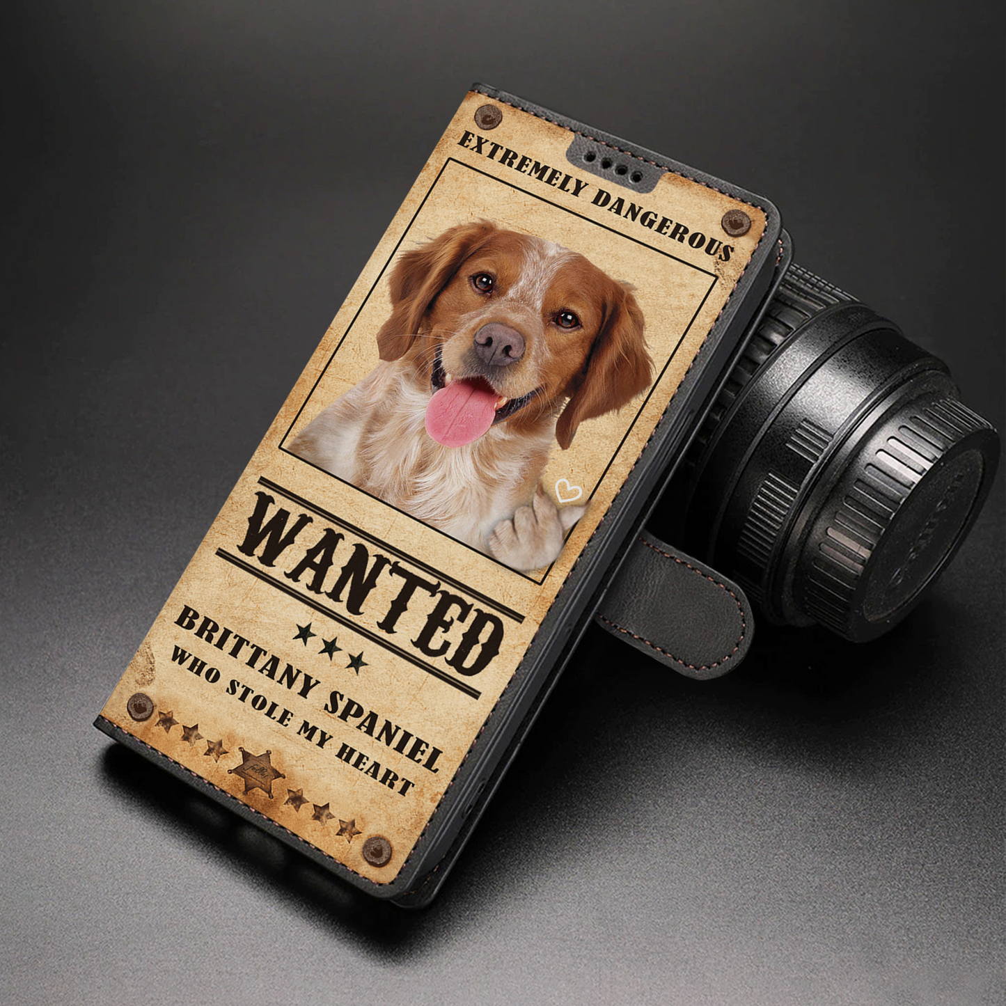 Heart Thief Brittany Spaniel - Love Inspired Wallet Phone Case V1