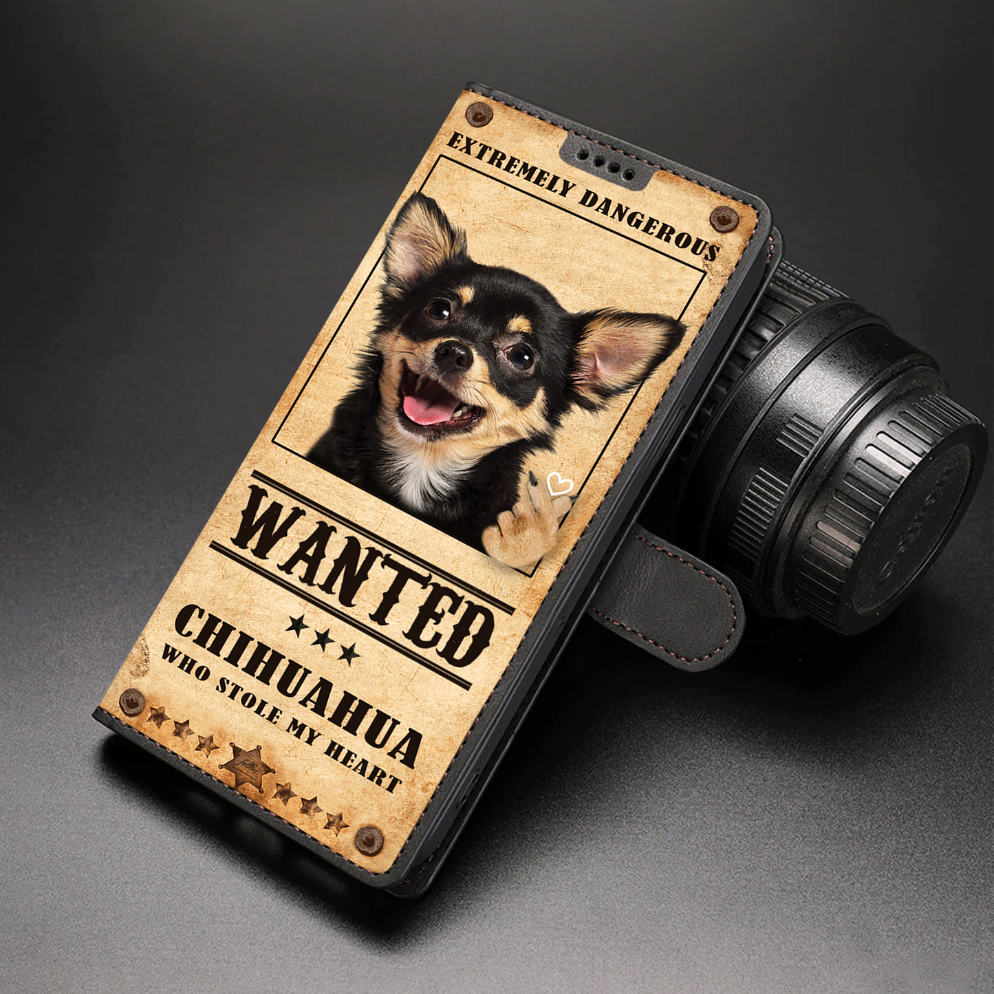 Heart Thief Chihuahua - Love Inspired Wallet Phone Case V1