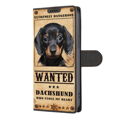 Heart Thief Dachshund - Love Inspired Wallet Phone Case V1