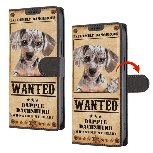 Heart Thief Dapple Dachshund - Love Inspired Wallet Phone Case V1