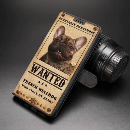 Herzdieb Französische Bulldogge - Love Inspired Portemonnaie Handyhülle V3