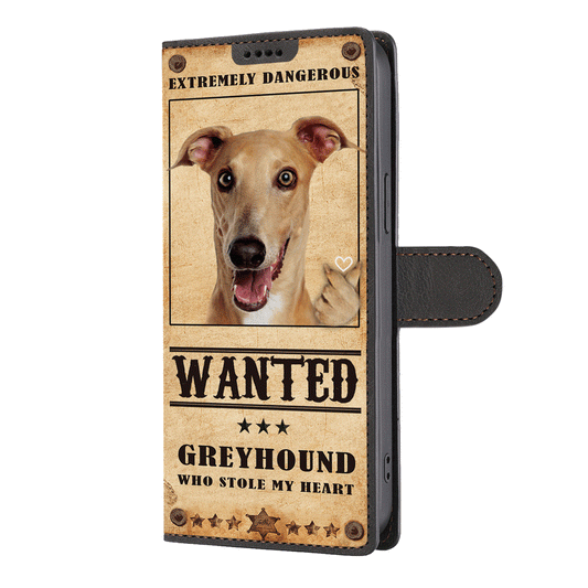Heart Thief Greyhound - Étui de téléphone portefeuille inspiré de l'amour V1