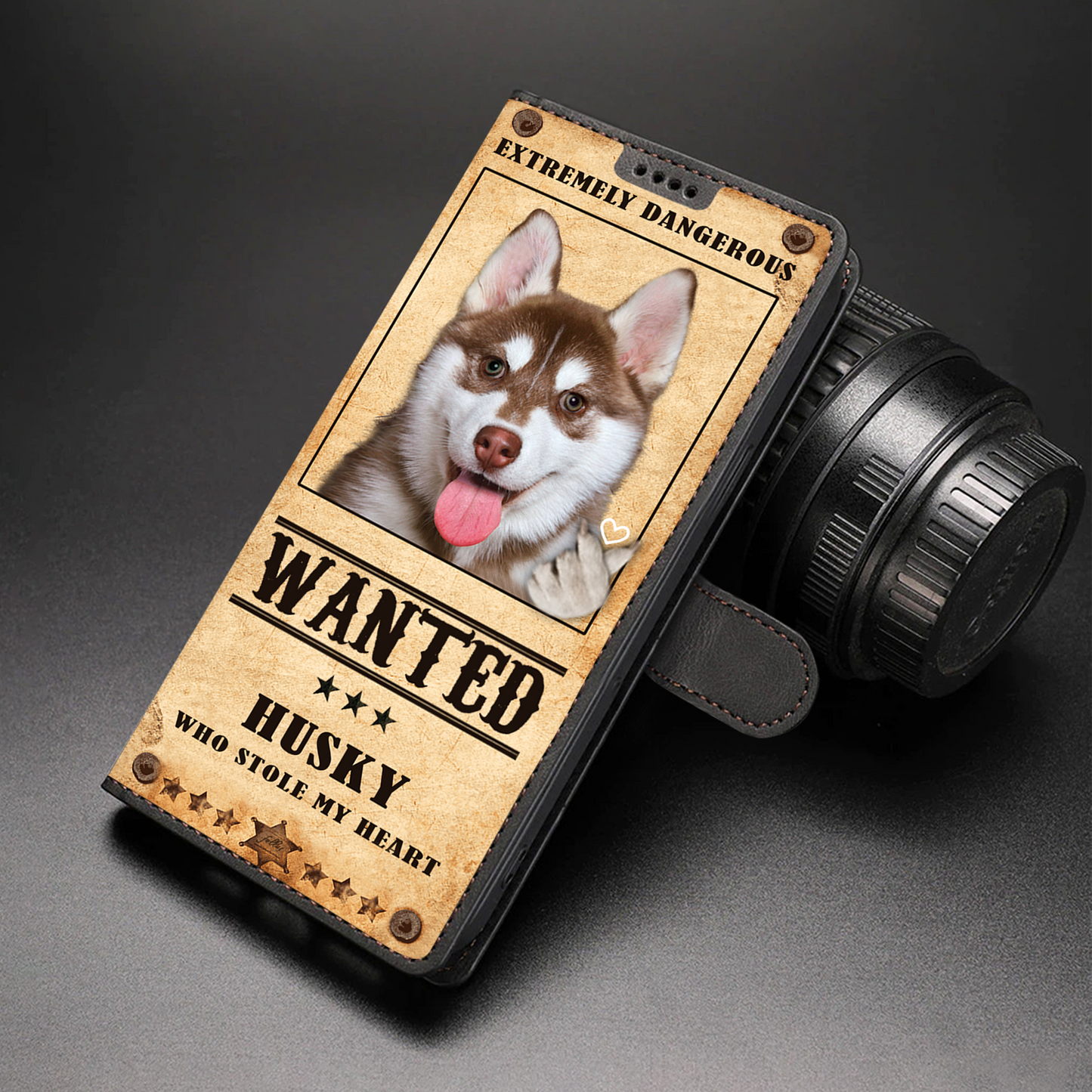 Heart Thief Husky - Love Inspired Wallet Phone Case V1