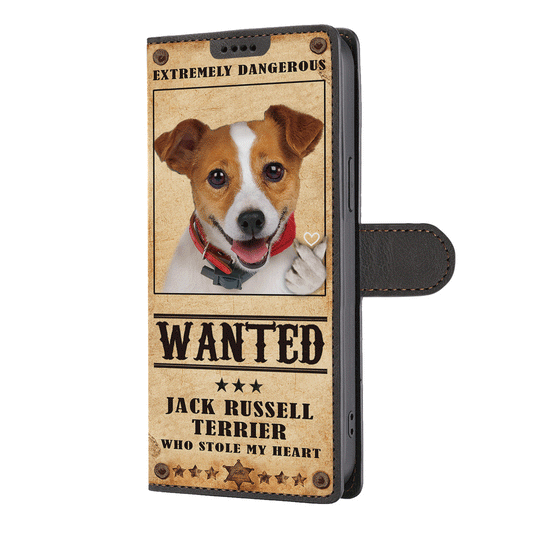 Voleur de cœur Jack Russell Terrier - Étui de téléphone portefeuille inspiré de l'amour V1