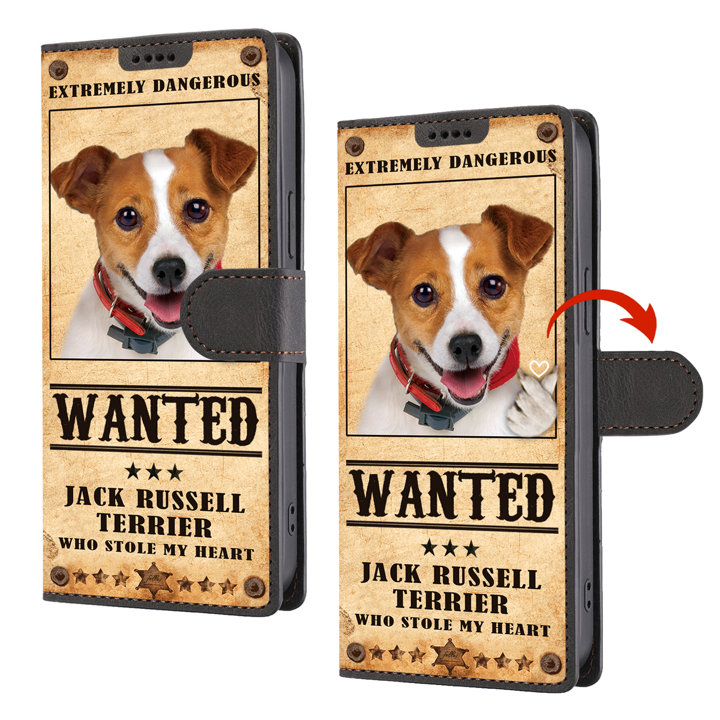 Herzdieb Jack Russell Terrier - Love Inspired Portemonnaie Handyhülle V1