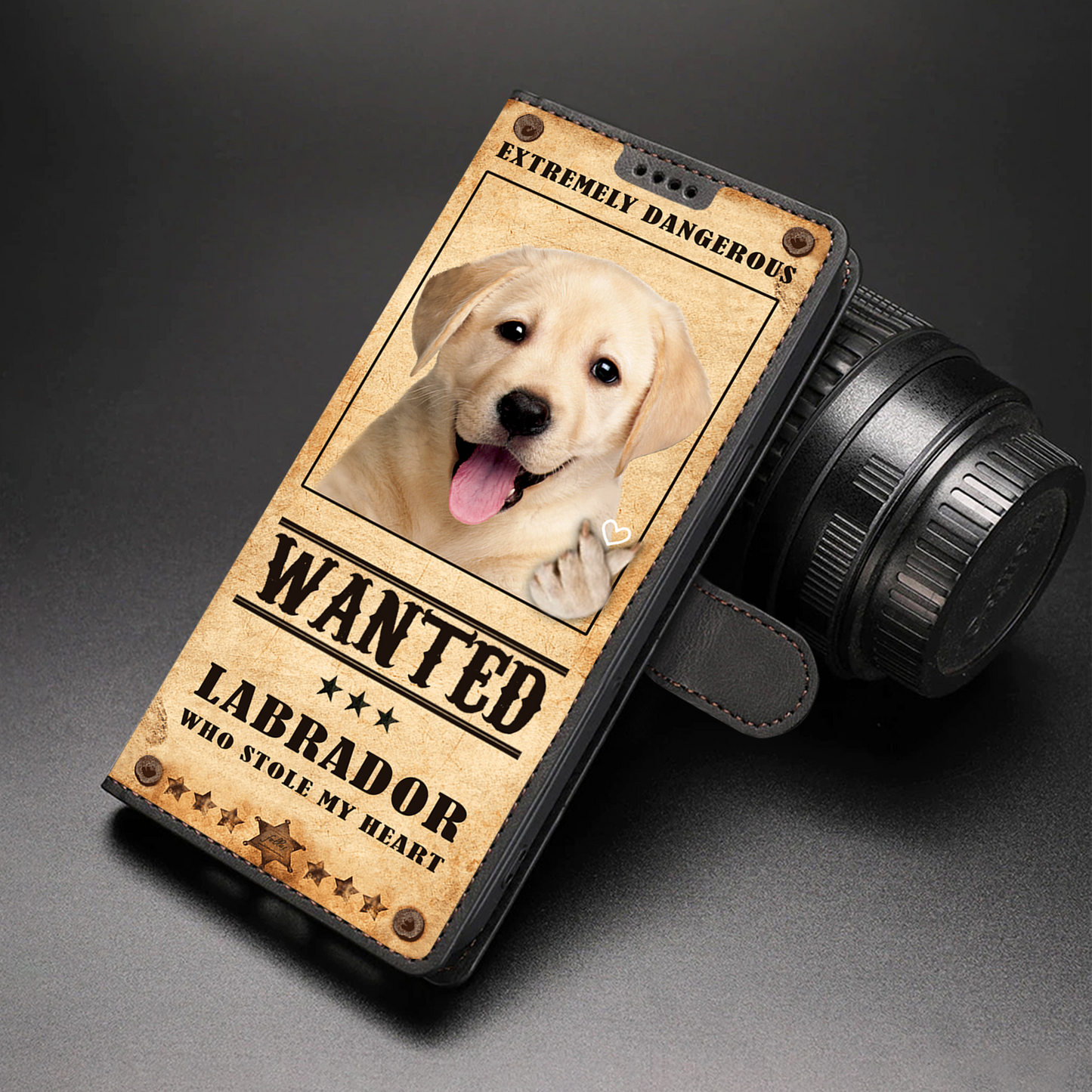 Herzdieb Labrador - Love Inspired Portemonnaie Handyhülle V1