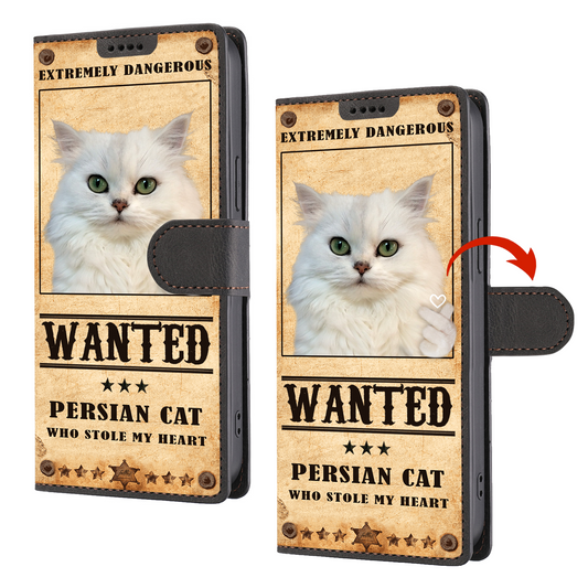 Heart Thief Persian Cat - Love Inspired Wallet Phone Case V1