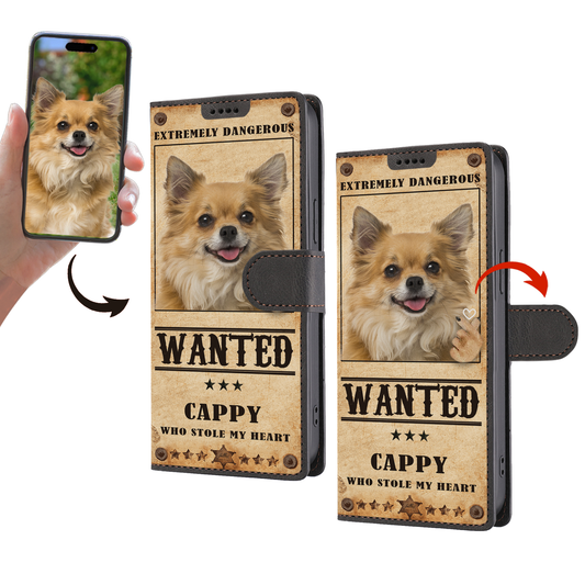 Heart Thief - Étui portefeuille personnalisé avec la photo de votre animal