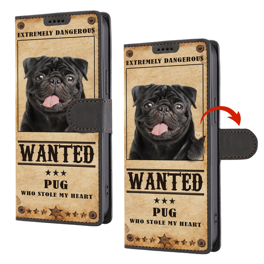 Heart Thief Pug - Love Inspired Wallet Phone Case V2