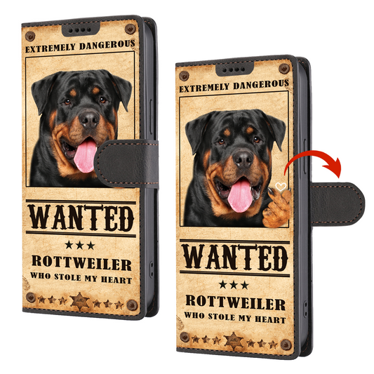 Herzdieb Rottweiler - Love Inspired Portemonnaie Handyhülle V1