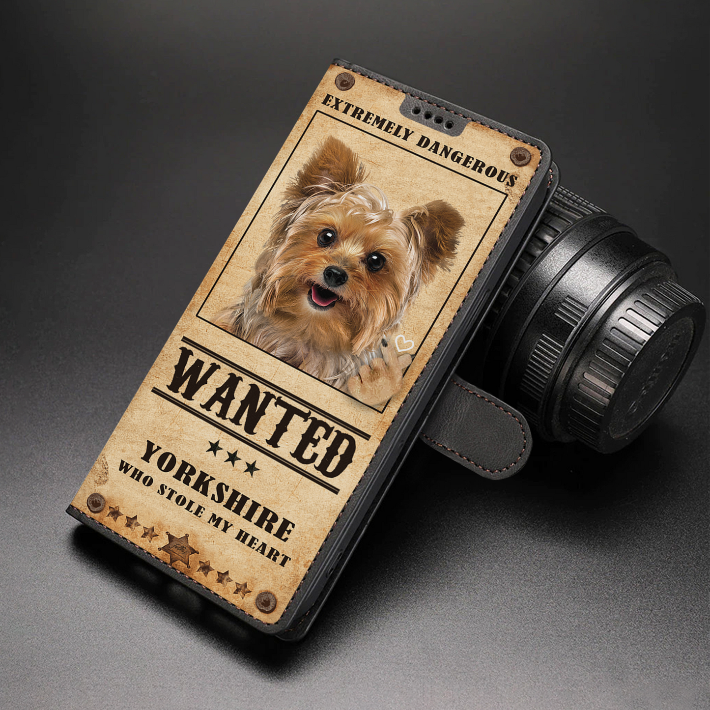 Heart Thief Yorkshire Terrier - Love Inspired Wallet Phone Case V2