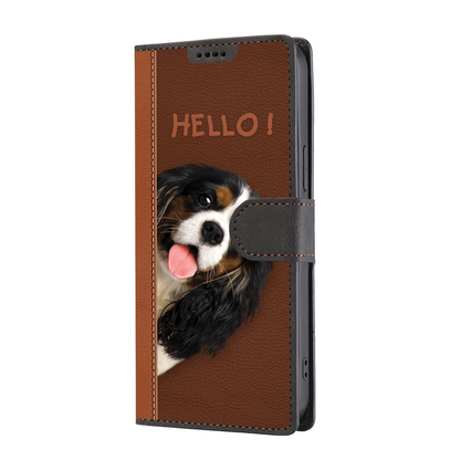Bonjour - Étui Portefeuille Cavalier King Charles Spaniel